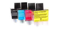 Complete set of 4 Brother LC-41 Compatible Inkjet Cartridges Complete set of 4 Brother LC-41 Compatible Inkjet Cartridges