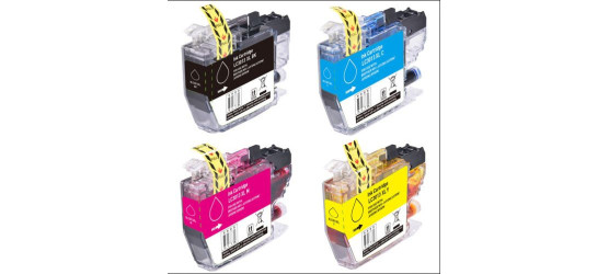 Complete set of 4 Brother LC-3013XL High Yield Compatible Inkjet Cartridges