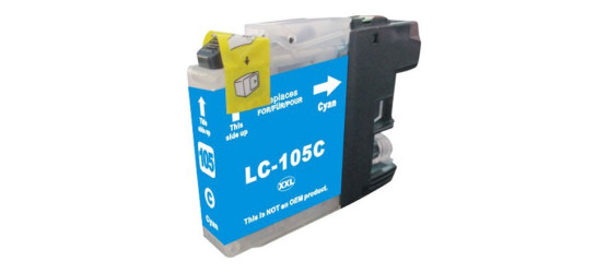 Brother LC-105 Cyan High Yield Compatible Inkjet Cartridge Brother LC-105 Cyan High Yield Compatible Inkjet Cartridge
