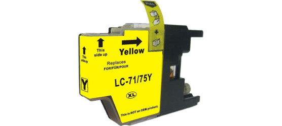 Brother LC75XL High Yield Yellow Compatible Inkjet Cartridge Brother LC75XL High Yield Yellow Compatible Inkjet Cartridge