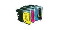Complete set of 4 Brother LC61 Compatible Inkjet Cartridges