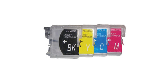 Complete set of 4 Brother LC75XL Compatible Inkjet Cartridges