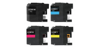Complete set of 4 Brother LC20E XXL Extra High Yield Compatible Inkjet Cartridges