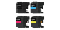 Complete set of 4 Brother LC20E XXL Extra High Yield Compatible Inkjet Cartridges Complete set of 4 Brother LC20E XXL Extra High Yield Compatible Inkjet Cartridges