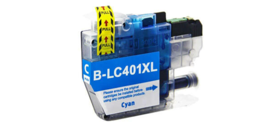 Brother LC 401XL Cyan Compatible High Yield Inkjet Cartridge Brother LC 401XL Cyan Compatible High Yield Inkjet Cartridge