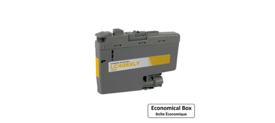 Brother LC 406XL Yellow Compatible High Yield Inkjet Cartridge