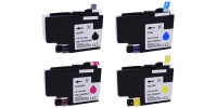 Complete set of 4 Brother LC 406XL Compatible Inkjet Cartridges