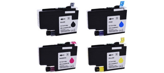 Complete set of 4 Brother LC 406XL Compatible Inkjet Cartridges Complete set of 4 Brother LC 406XL Compatible Inkjet Cartridges