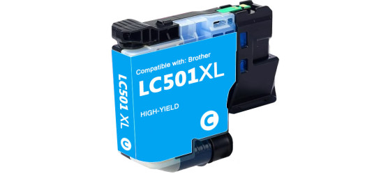 Brother LC 501XL Cyan Compatible High Yield Inkjet Cartridge Brother LC 501XL Cyan Compatible High Yield Inkjet Cartridge