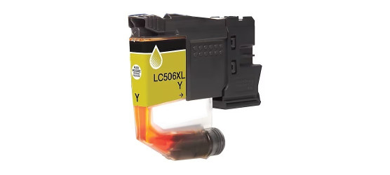 Brother LC 506XL Yellow Compatible High Yield Inkjet Cartridge