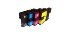 Complete set of 4 Brother LC65 Compatible Inkjet Cartridges Complete set of 4 Brother LC65 Compatible Inkjet Cartridges