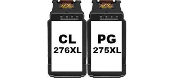 Complete set of 2 Canon PG-275XL and CL-276XL Compatible High Yield Inkjet Cartridges Complete set of 2 Canon PG-275XL and CL-276XL Compatible High Yield Inkjet Cartridges