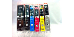 Complete set of 6 Canon PGI-270XL-CLI-271XL Compatibles Inkjet Cartridges Complete set of 6 Canon PGI-270XL-CLI-271XL Compatibles Inkjet Cartridges
