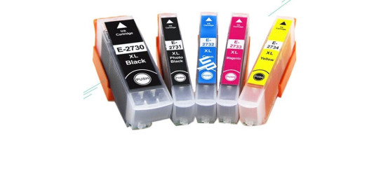Complete set of 5 Epson T273XL High Capacity Compatible Inkjet Cartridges Complete set of 5 Epson T273XL High Capacity Compatible Inkjet Cartridges