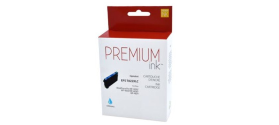 Cartouche à jet d'encre Epson T822XL-220-S (822XL) haute capacité, compatible, cyan