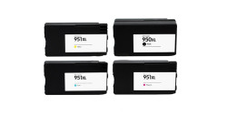 Complete set of 4 HP 950XL-951XL High Yield Compatible Inkjet Cartridges
