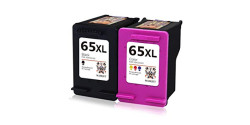 Complete set of 2 HP 65XL Remanufactured Inkjet Cartridges