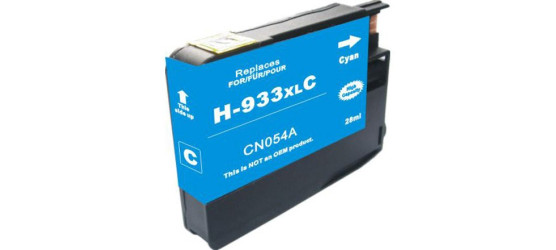 Cartouche à jet d'encre HP 933XL (CN054AN) haute capacité compatible cyan Cartouche à jet d'encre HP 933XL (CN054AN) haute capacité compatible cyan