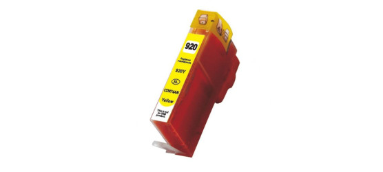 Cartouche à jet d'encre HP 920XL (CD974AE) haute capacité compatible jaune Cartouche à jet d'encre HP 920XL (CD974AE) haute capacité compatible jaune
