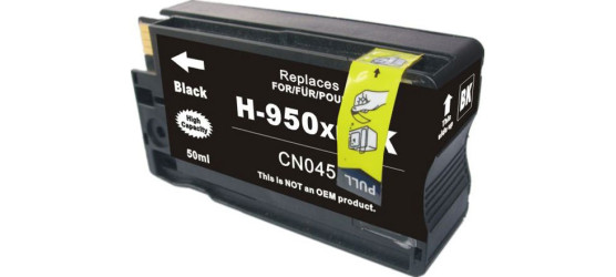 Cartouche à jet d'encre HP 950XL (CN045AN) Haute capacité, compatible, noir Cartouche à jet d'encre HP 950XL (CN045AN) Haute capacité, compatible, noir