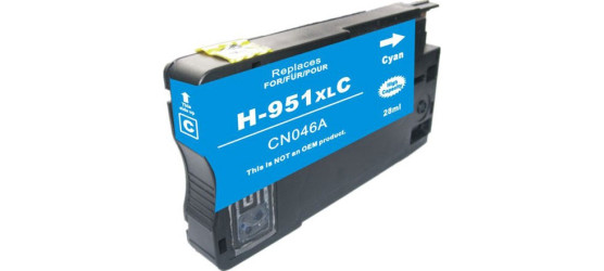HP 951XL (CN046AN) Cyan High Yield Compatible Inkjet Cartridge HP 951XL (CN046AN) Cyan High Yield Compatible Inkjet Cartridge