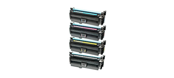 Ensemble complet de 4 cartouches laser HP CE264X-CF031A-CF032A-CF033A (646X / 646A) compatibles