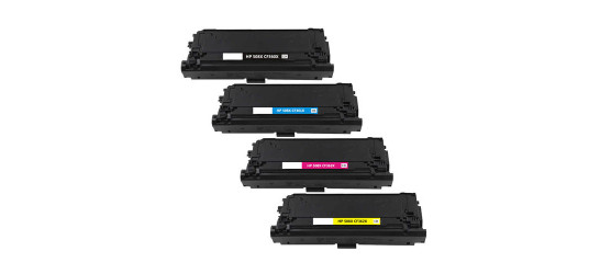 Complete set of 4 Compatible HP-CF360X-361X-362X-363X (508X) Colours High Yield Laser Cartridges Complete set of 4 Compatible HP-CF360X-361X-362X-363X (508X) Colours High Yield Laser Cartridges