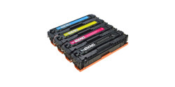 Complete set of 4 HP CF380X-CF381A-CF382A-CF383A (312X/312A), Compatible Laser Cartridge 