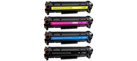 Ensemble complet de 4 cartouches laser HP CF500X-501X-502X-503X (202X) haute capacité compatible 