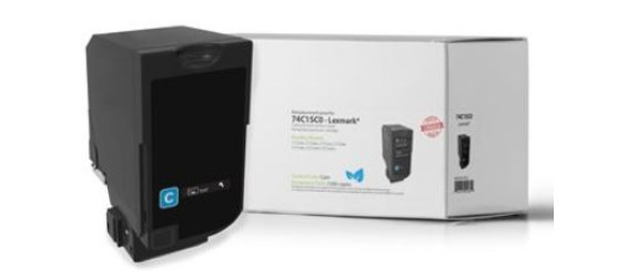  Lexmark 74C1SC0 Remanufactured Cyan Laser Cartridge 