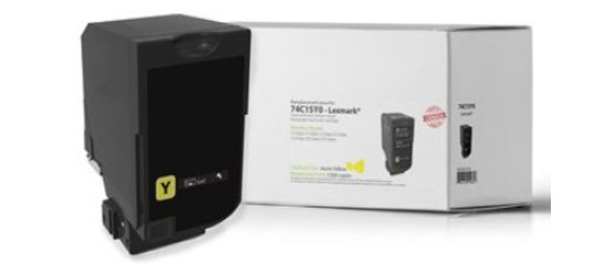  Lexmark 74C1SY0 Remanufactured Yellow Laser Cartridge 