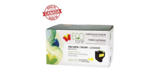  Lexmark 70C1HY0 (710HK) Remanufactured Yellow High Yield Laser Cartridge 