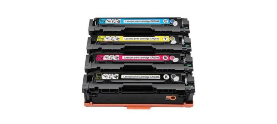 Ensemble complet de 4 cartouches laser Canon 046H (1251C001-Y / 1252C001-M / 1253C001-C / 1254C001-BK)  haute capacité compatibles