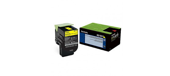  Lexmark 80C1SY0 (801SY) Yellow Original Laser Cartridge 