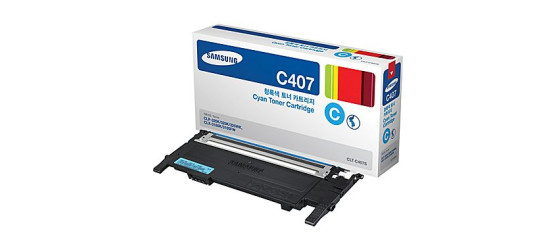 Samsung CLT C407S Cyan Original Laser Cartridge Samsung CLT C407S Cyan Original Laser Cartridge